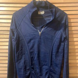 Athleta navy blue half zip, size small